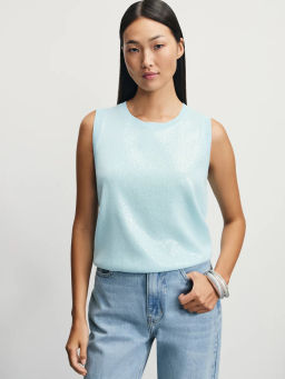 Вязаный топ из вискозы с пайетками / Zarina