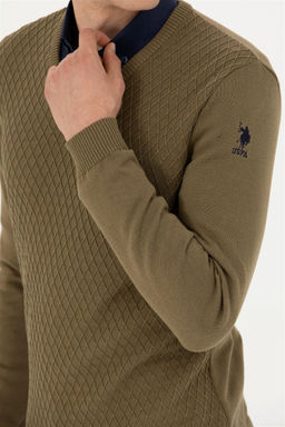 Мужской свитер цвета хаки - U.s. polo assn фото 7