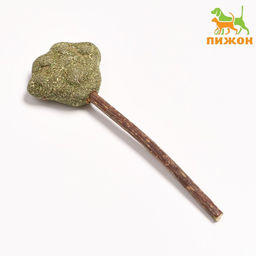 Игрушка для кошек из кошачьей мяты Лапа на палочке из мататаби, 13 см