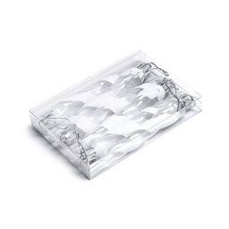 Новогоднее украшение "Сосульки" белые (6шт х 11см)