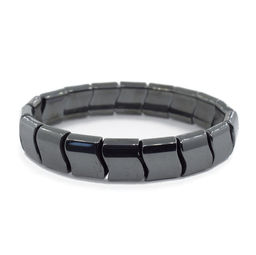 Браслет Волна гематит, ширина 12мм