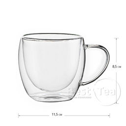 Цена за 2 шт. Кружка необжигающая, стекло 250 мл (уп 2 шт)