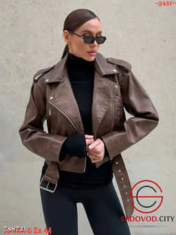 Женская кожаная куртка косуха