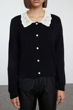 TRENDYOLMILLA Siyah Yumusak Dokulu Garni Detayl? Triko H?rka TWOAW25HI00253  фото 3