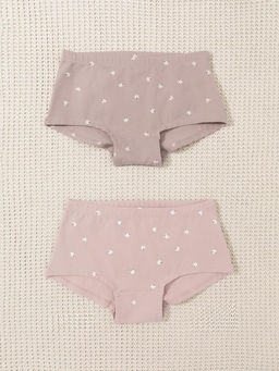 К 1968-2уп/кофейный,дымчатая роза,ромашки набор трусы для дев