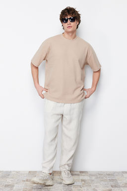 TRENDYOL MAN Basic Bordo Oversize/Genis Kesim Dokulu Waffle K?sa Kol T-Shirt TMNSS22TS00049 - Trendyolmilla фото 15