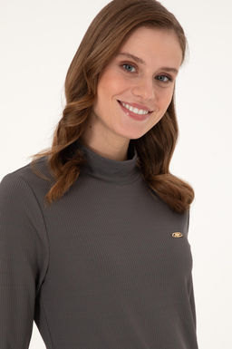 Женское трикотажное платье антрацитового цвета Неожиданная скидка в корзине - U.s. polo assn фото 2