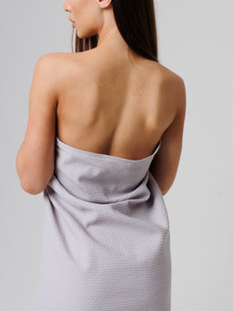 Однотонное вафельное полотенце Ромбы серый ПВ-11 (20) 70х140