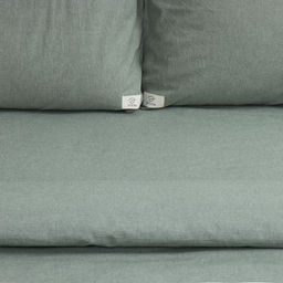 Постельное бельё Этель Denim 2 сп, 180х210см, 220х240см, 50х70-2шт, цвет оливковый, жатый хлопок, 140 г/м2  фото 2