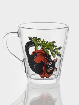 Цена за 20 шт. Кружка Грация. Озорные котики, 250 мл, стекло, рисунок МИКС