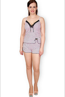 Пижама с шортами на бретелях (90-2)