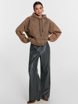 Худи женское хаки с обработкой эйсид хаки 122981 - Mark formelle фото 3