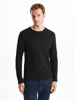 Bisiklet Yaka Uzun Kollu Erkek Sweatshirt - Waikiki фото 3