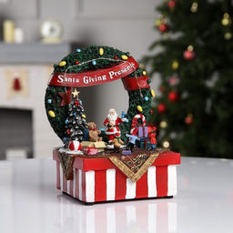 Светодиодная фигура «Ярмарка подарков» 26×20×16.5 см, полистоун, от батареек АА×3, USB, свечение мульти