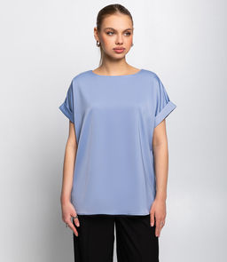 Блуза #ОКТ035001-1, голубой