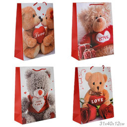 Цена за 12 шт. Пакет подарочный 31x40x12 / 24821L /уп 12/360/