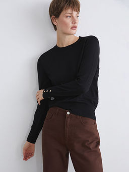 Bisiklet Yaka Kad?n Triko Kazak