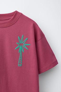 CAMISETA ESTAMPADA TEXTO / Fucsia - Zara фото 3