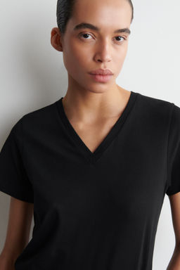 CAMISETA DE ALGOD?N CON CUELLO DE PICO - H&m фото 4