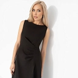 Платье со сборкой, Плавный силуэт