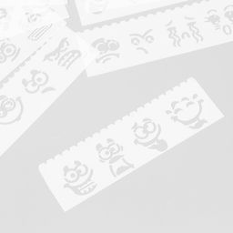 Трафарет с фигурным краем «Рожицы», набор 8 шт., 18.3×5.5 см