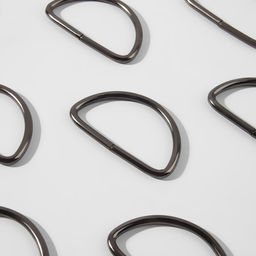 Цена за 3 шт. Полукольцо для сумок, d = 40 мм, толщина - 3 мм, 10 шт, цвет никель