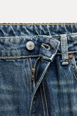 TRF STRAIGHT-LEG MID-RISE JEANS - Zara фото 6
