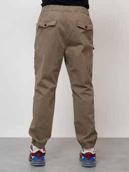 Джинсы карго мужские с накладными карманами, Турция бежевого цвета - Mtforce фото 4