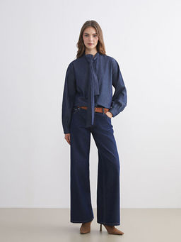 Ba?lamal? Yaka Kad?n Jean G?mlek