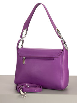 LACCOMA сумка Y1727-лаванда натуральная кожа хлопок