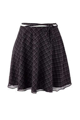 Cok Renkli Ekoseli Sifon Astarl? Mini Klos Etek TWOSS26ET00016