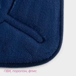 Коврики для ванной и туалета Доляна Тропики, 2 шт, 40?50, 50?80 см, цвет синий  фото 3