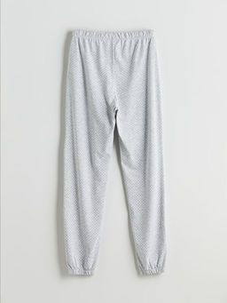 Beli Lastikli Puantiyeli Kad?n Jogger Pijama Alt?