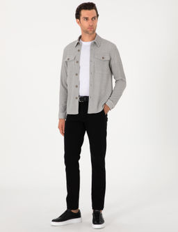 Gri Regular Fit Ceket G_mlek - Cacharel фото 4