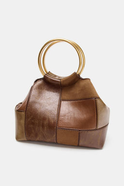 PATCHWORK MINI BUCKET BAG WITH RIGID HANDLES - Zara фото 8