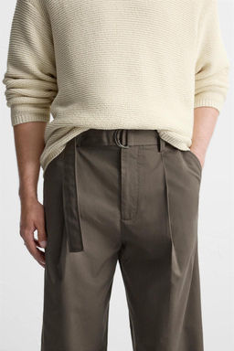 BELTED PLEATED TROUSERS - Zara фото 5