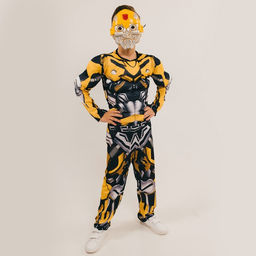 Карнавальный костюм «Робо-мэн», рост 128–134 см, комбинезон, маска