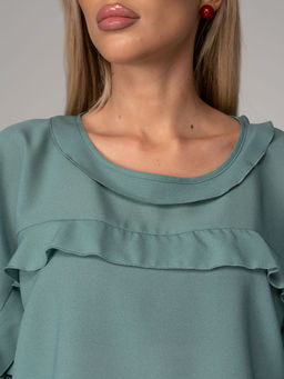 Блузка Бохо (зеленый) - Эльза фото 10