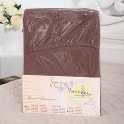 Простыня на резинке Атра 140х200х20, цвет мокко бязь 120г/м, хлопок  фото 5