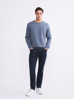 Bisiklet Yaka Erkek Kal?n Sweatshirt