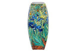 Ваза 3 л 12,5*12,5*30 см "Ирисы" квадрат, NEW BONE CHINA