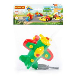 Конструктор-транспорт Самолёт (19 элементов) (в пакете) - Полесье фото 10