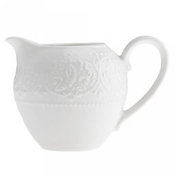 Русь Сливочник (молочник) фарфоровый 180мл, д7,5см h7,7см, белый, рельефный декор (Китай) - Домашняя мода фото 2