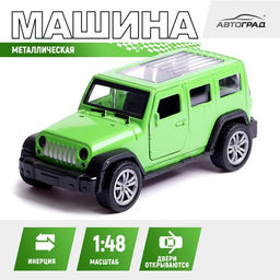 Машина металлическая Крузер, 1:48, инерция, открываются двери, цвет зелёный - Автоград фото 7