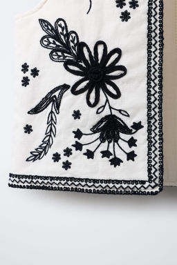CHALECO BORDADO / Blanco - Zara фото 6