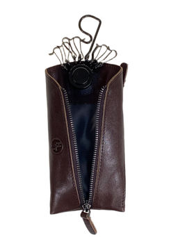 Ключница из натуральной кожи, цвет коричневый - Greta фото 2