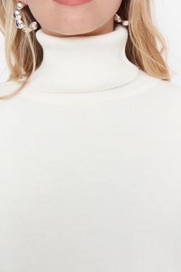 Ekru Genis Kal?p Basic Triko Kazak TWOAW23KZ00206 - Trendyolmilla фото 4