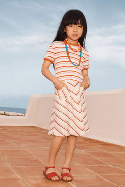 LIMITED EDITION STRIPED CROPPED T-SHIRT