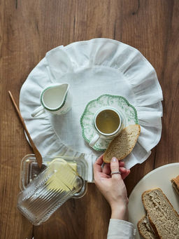 Молочник WY Bloomware, 250 мл, фарфор, белый, зелёный