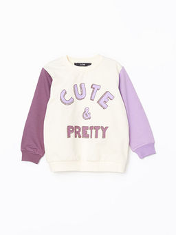 Bisiklet Yaka Bask?l? K?z Bebek E?ofman Tak?m